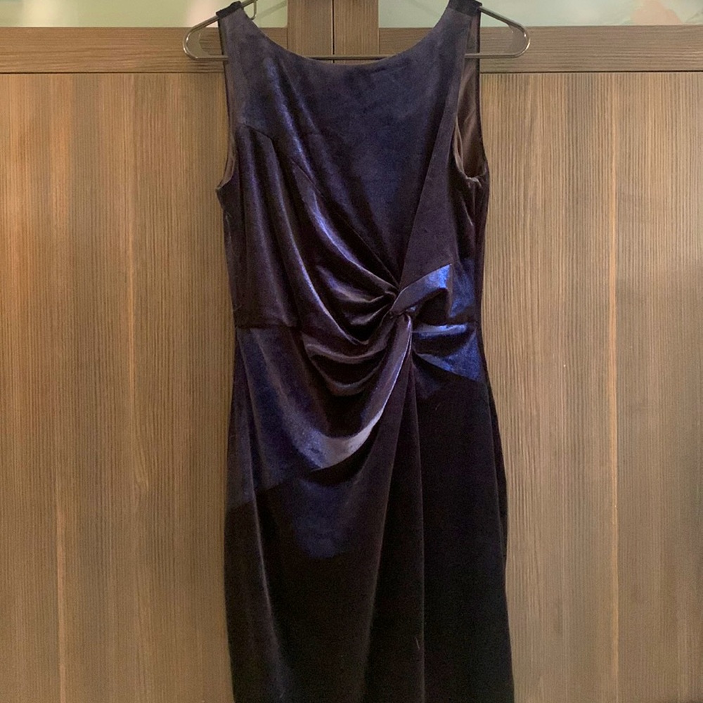 Shimmery Blue Velvet Calvin Klein Dress